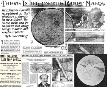 “It is a direct sequitur from this that the planet is atpresent the abode of intelligent constructive life.” - Percival Lowell, New York Times (1907)